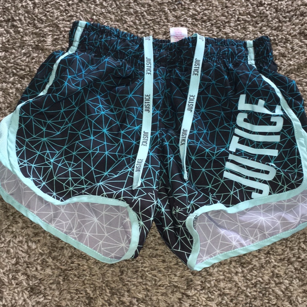 Black and blue justice shorts size 8
